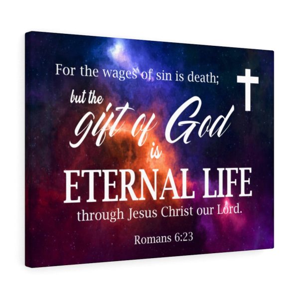 Scripture Canvas Gift of God is Eternal Life Romans 6:23 Christian Bible Verse Meaningful Framed Prints, Canvas Paintings - Image 6