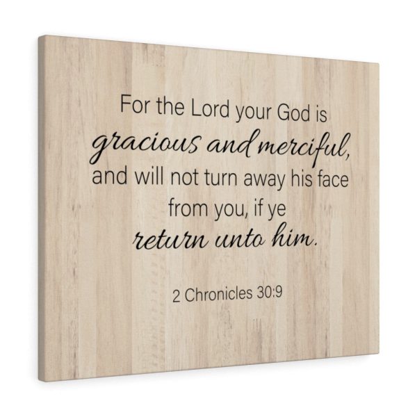 Bible Verse Canvas Gracious and Merciful 2 Chronicles 30:9 Christian Framed Prints, Canvas Paintings - Image 3