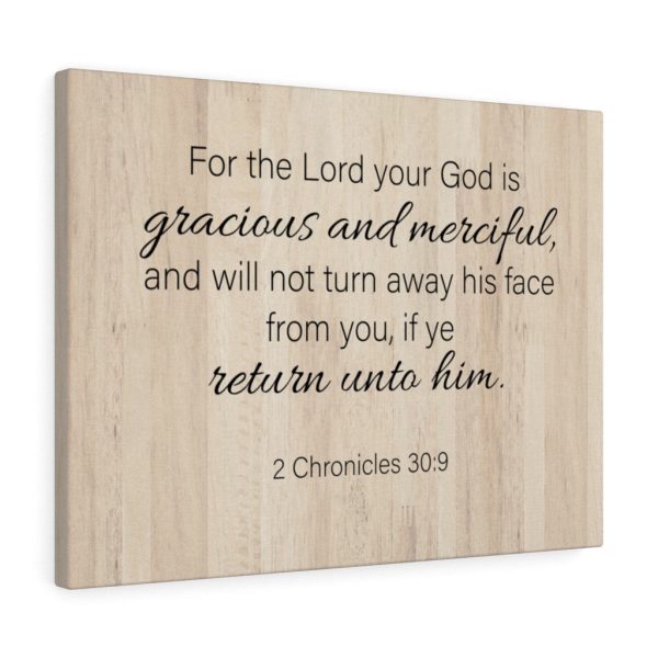 Bible Verse Canvas Gracious and Merciful 2 Chronicles 30:9 Christian Framed Prints, Canvas Paintings - Image 2