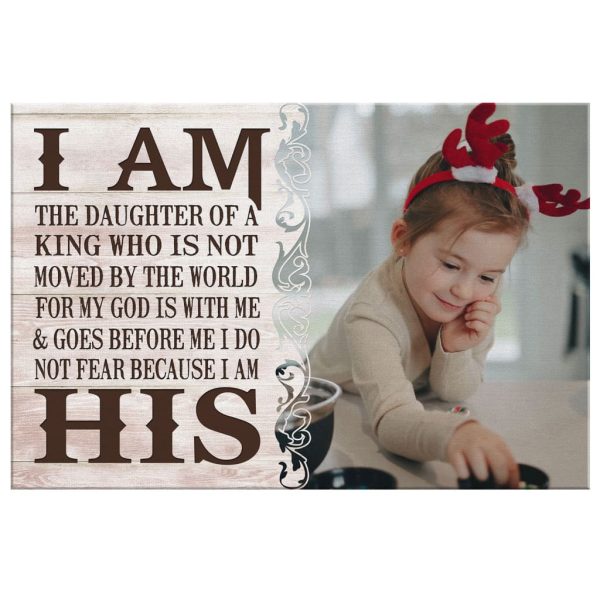 Personalized Canvas Gallery Painting Wrapped Canvas : I Am The Daughter Of A King Custom Canvas Print - Image 3