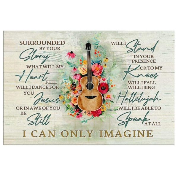 I Can Only Imagine Song Lyrics Canvas Hanging Gift, Canvas Paiting Frames Print Christian - Image 3