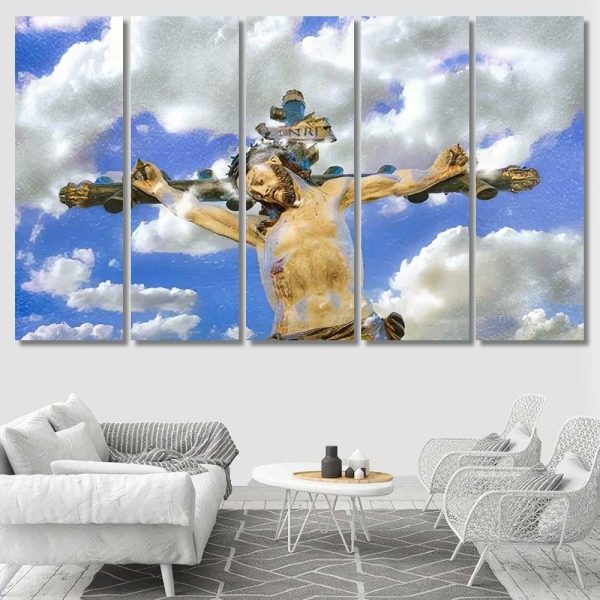 Chrisitanity Religious Concept Artwork Depicting Jesus Jesus Christian Premium Multi Canvas Prints, Multi Piece Panel Canvas Luxury Gallery Wall Fine Art Print - Image 8