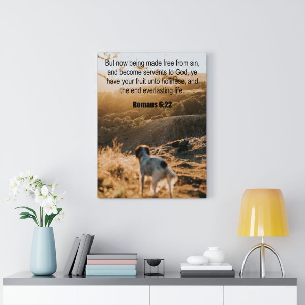 Scripture Canvas Everlasting Life Romans 6:22 Christian Meaningful Framed Prints, Canvas Paintings - Image 4