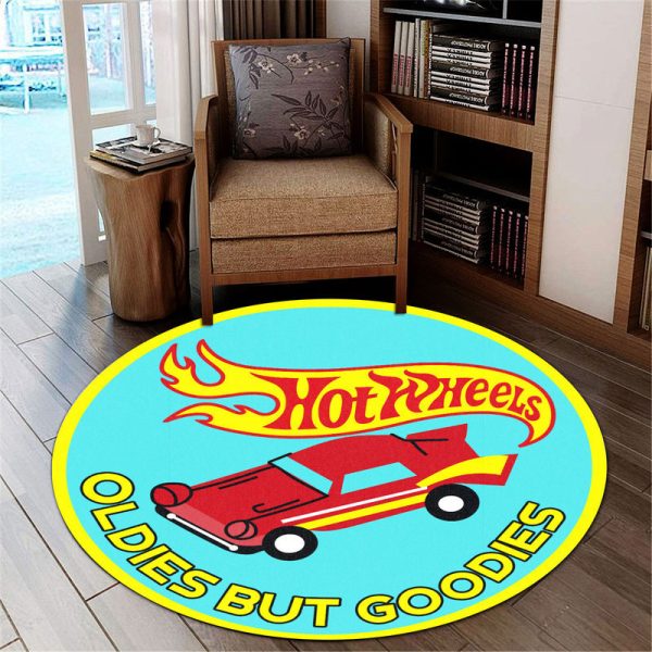 Hotwheels Oldies But Goodies Round Mat Round Floor Mat Room Rugs Carpet Outdoor Rug Washable Rugs - Image 2