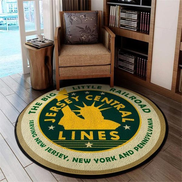 Jcl Round Mat Jersey Central Lines Round Floor Mat Room Rugs Carpet Outdoor Rug Washable Rugs - Image 2