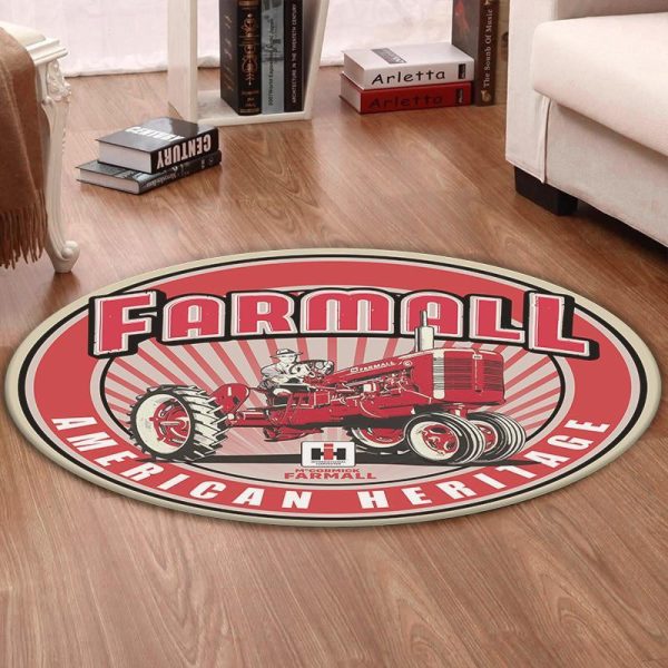 Farmall Round Mat Farmall Farmer Round Floor Mat Room Rugs Carpet Outdoor Rug Washable Rugs - Image 2