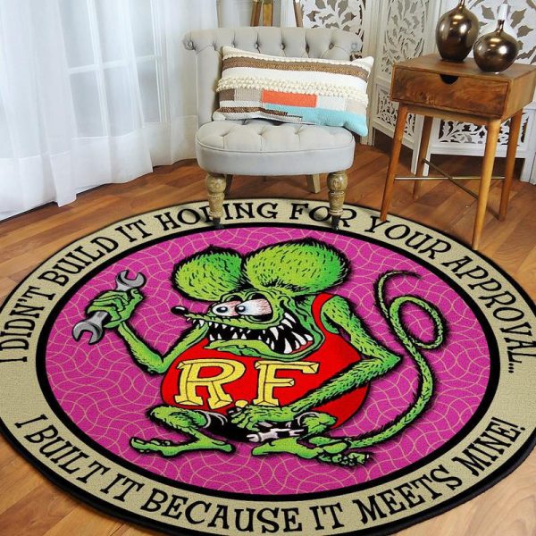 Didn'T Build It Hoping Hot Rod Garage Round Mat Round Floor Mat Room Rugs Carpet Outdoor Rug Washable Rugs - Image 2