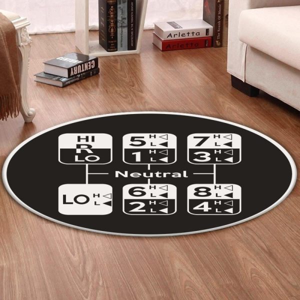 Truckdriver Round Mat Truck Driver Round Floor Mat Room Rugs Carpet Outdoor Rug Washable Rugs - Image 2