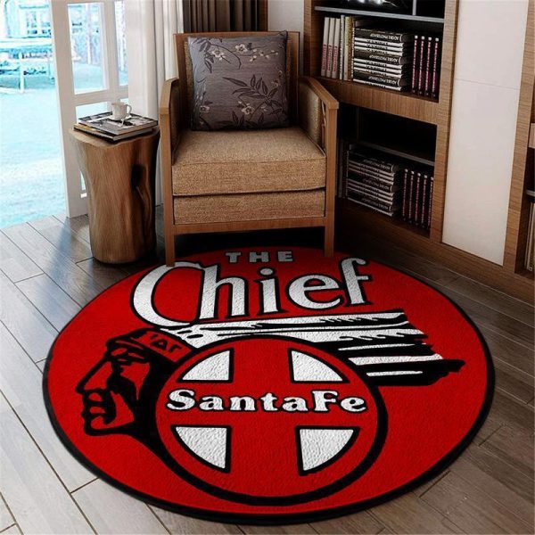 Santafe Round Mat The Chief Santa Fe Railroad Round Floor Mat Room Rugs Carpet Outdoor Rug Washable Rugs - Image 2