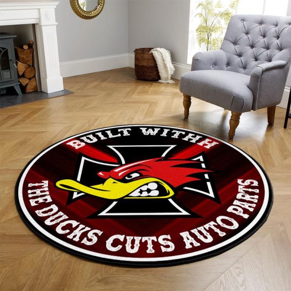 Built With The Ducks Guts Auto Parts Hot Rod Round Mat Round Floor Mat Room Rugs Carpet Outdoor Rug Washable Rugs - Image 2