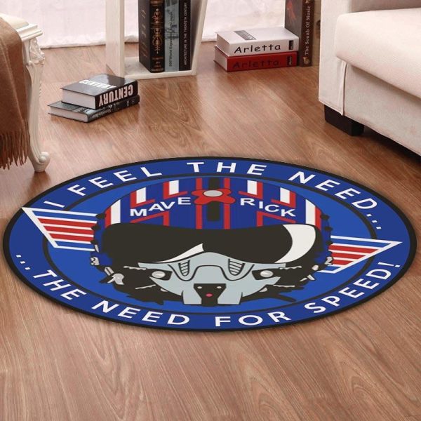 Aircraft Round Mat Top Gun Maverick Round Floor Mat Room Rugs Carpet Outdoor Rug Washable Rugs - Image 2