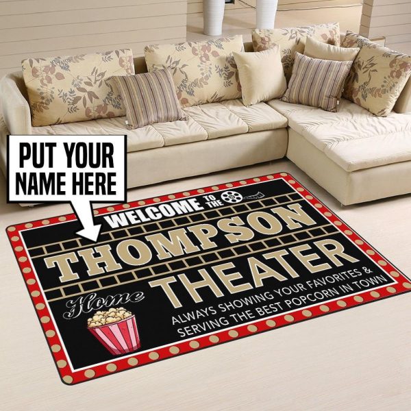 Personalized Home Theater Area Rug Carpet - Image 2