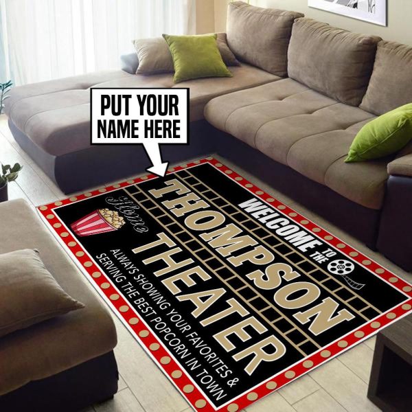 Personalized Home Theater Area Rug Carpet - Image 3