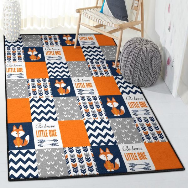 Fox Modern Fox Rug Rectangle Rugs Washable Area Rug Non-Slip Carpet For Living Room Bedroom - Image 2