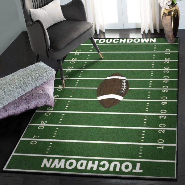 American Football Carpet American Football Rug Rectangle Rugs Washable Area Rug Non-Slip Carpet For Living Room Bedroom - Image 2