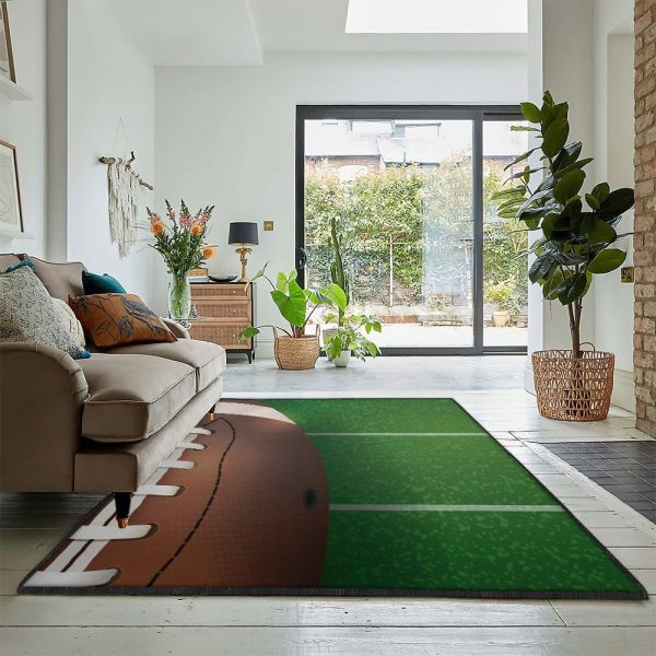 American Football Carpet American Football Rug Rectangle Rugs Washable Area Rug Non-Slip Carpet For Living Room Bedroom - Image 3