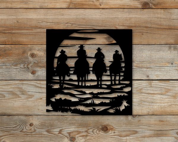 Cowboy Sign, Personalized Metal Cowboy Sign, Western Sign, Mounted Cow - Image 2