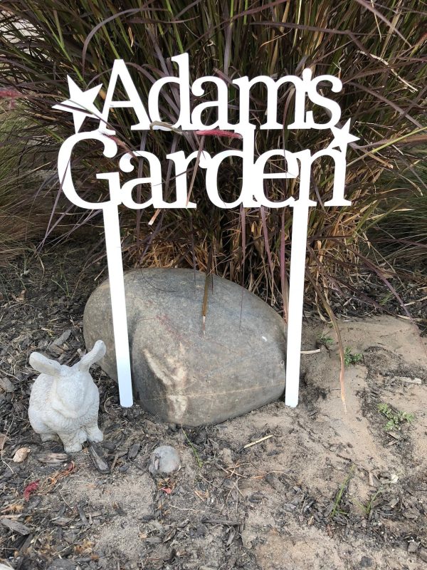 Mini Garden Sign Personalized Plasma Cut, Steel Sign, Metal Sign, Cut - Image 2