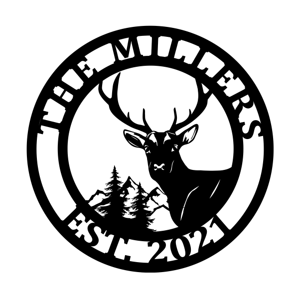 Deer Hunting Hunter Metal Sign Monogram, Custom Cabin, Lodge, Wall Dec - Image 4