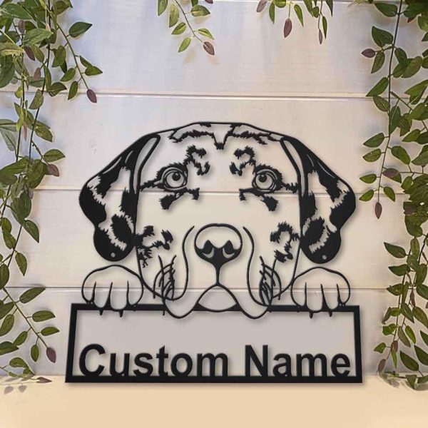 Personalized Catahoula Leopard Dog Metal Sign Art, Custom Catahoula Le - Image 2