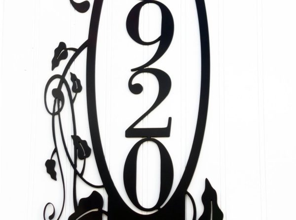 Vertical Outdoor House Number Metal Sign House Numbers Address Sign Cu - Image 2