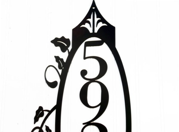 Vertical Outdoor House Number Metal Sign House Numbers Address Sign Cu - Image 3