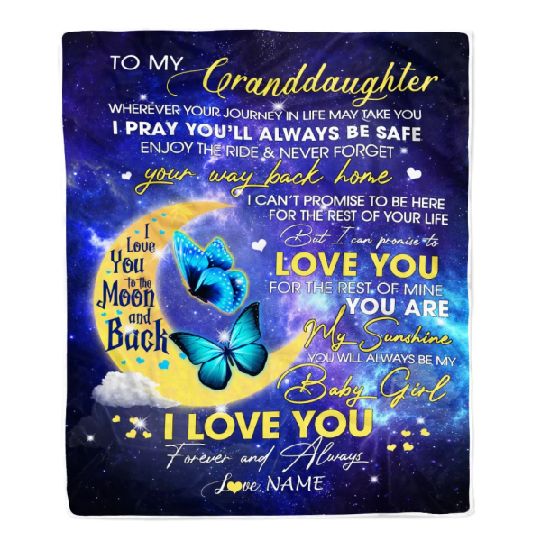 Personalized To My Granddaughter From Grandma Grandpa Blanket You Are - Image 2