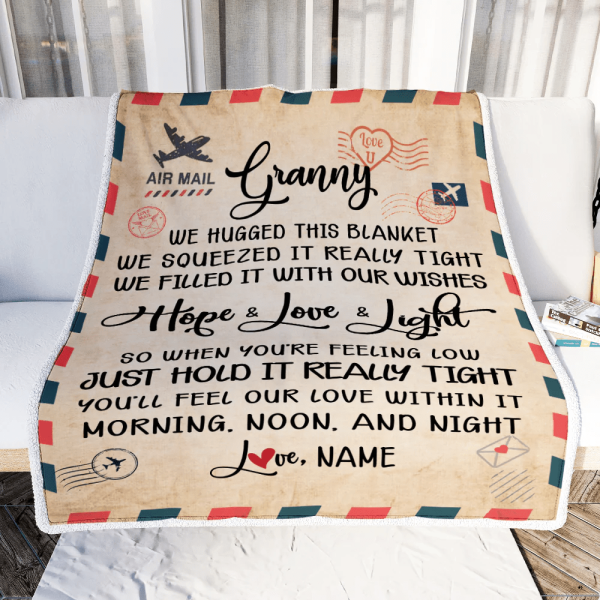 Personalized Granny Blanket From Grandkids We Hugged This Blanket Mail - Image 3