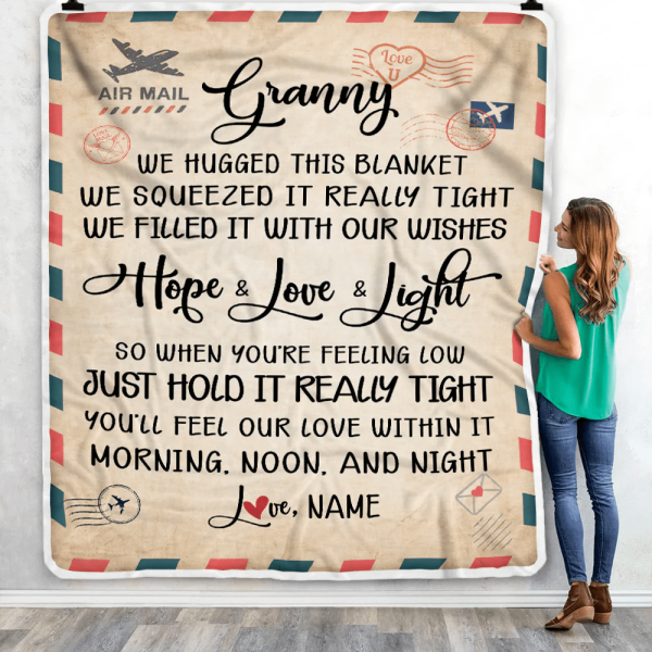 Personalized Granny Blanket From Grandkids We Hugged This Blanket Mail - Image 5