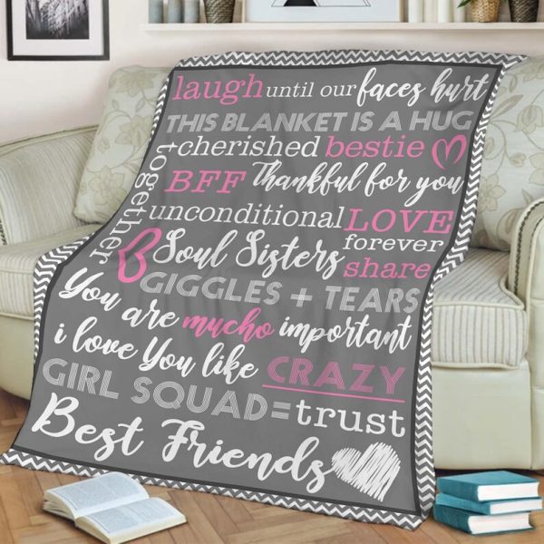 Best Friends Forever, To My Soul Sister Blanket, Bestie Blanket Gift, - Image 2