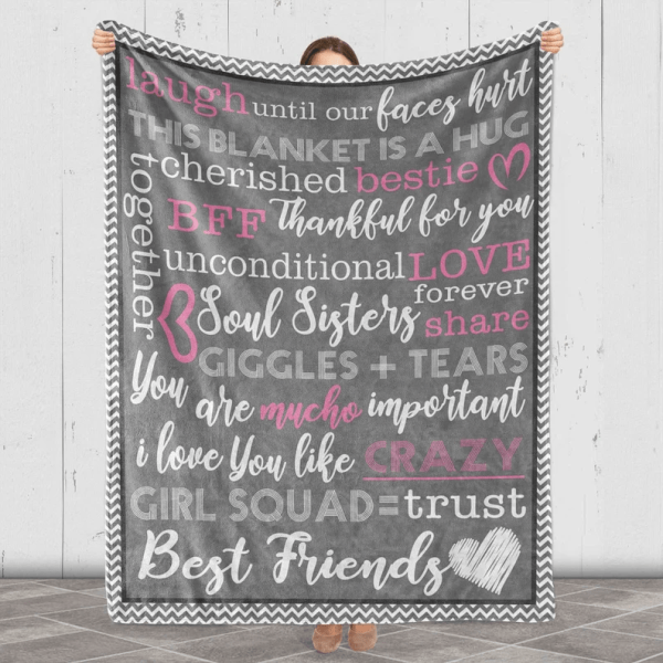 Best Friends Forever, To My Soul Sister Blanket, Bestie Blanket Gift, - Image 4