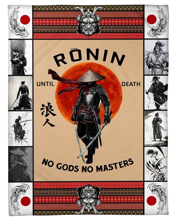 Ronin Until Death No Gods No Masters Fleece Blanket - Image 2