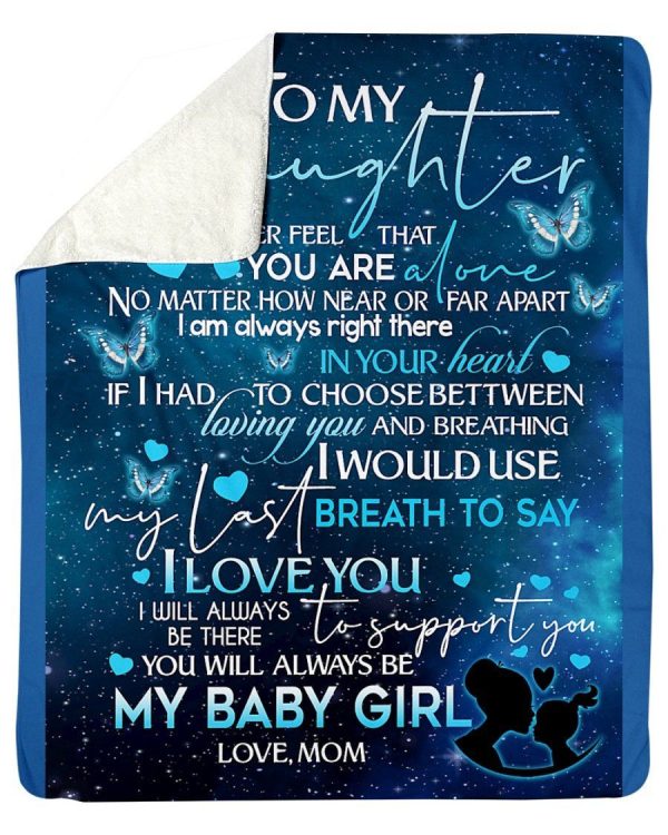 To My Daughter I Will Always Be There To Support You Fleece Blanket - Image 4