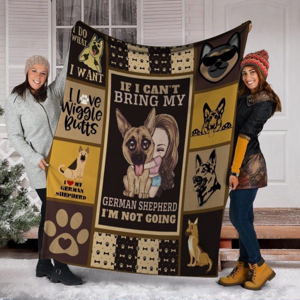 If I Can't Bring My German Shepherd Dog Fleece Blanket - Image 2