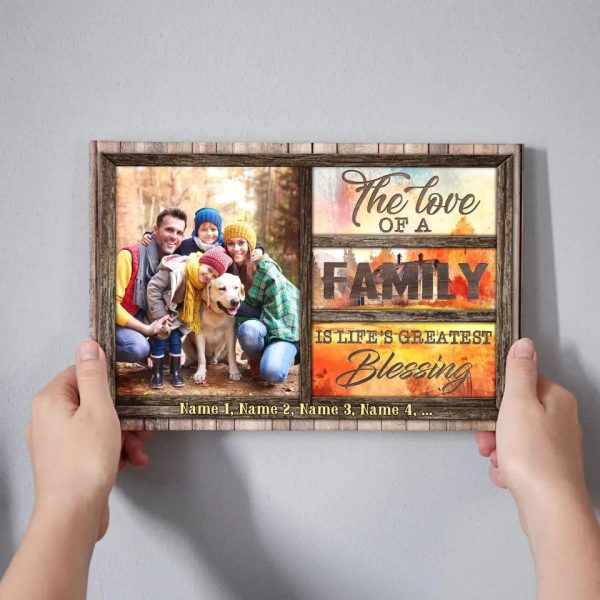 Personalized Canvas Prints Custom Photo, Family Gifts, Unique Family Gift Ideas, The Love of a Family Dem Canvas - Image 6