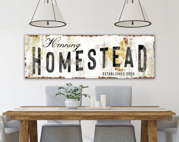 Personalized Family Homestead Sign, Primitive Rustic Wall Decor, Large - Image 2