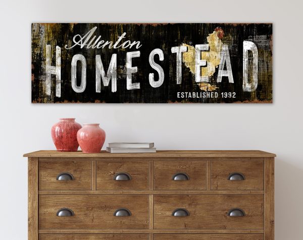 Personalized Last Name Homestead Sign, Custom Farmhouse Chicken Canvas - Image 3