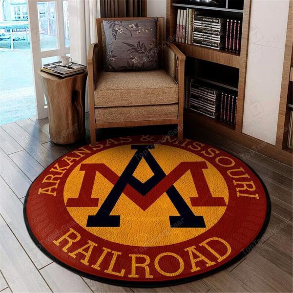 Missouri Living Room Round Mat Circle Rug Am Arkansas And Missouri Railroad - Image 2