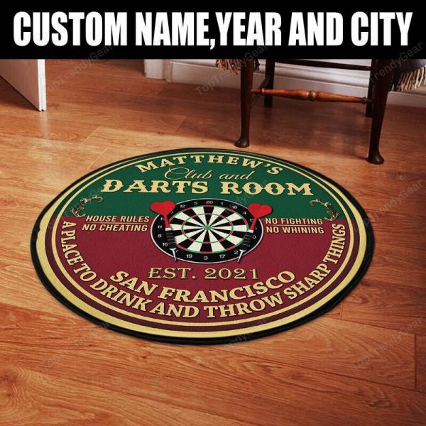 Personalized Dart Room Round Mat Round Floor Mat Room Rugs Carpet Outdoor Rug Washable Rugs - Image 3