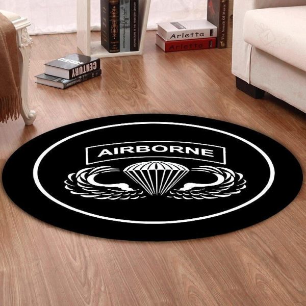 Airborne Round Mat Round Floor Mat Room Rugs Carpet Outdoor Rug Washable Rugs - Image 2