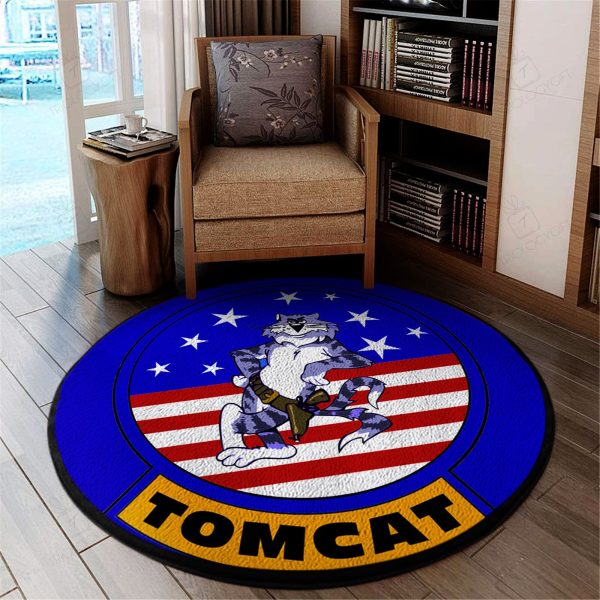 F 14 Tomcat Round Mat Round Floor Mat Room Rugs Carpet Outdoor Rug Washable Rugs - Image 2