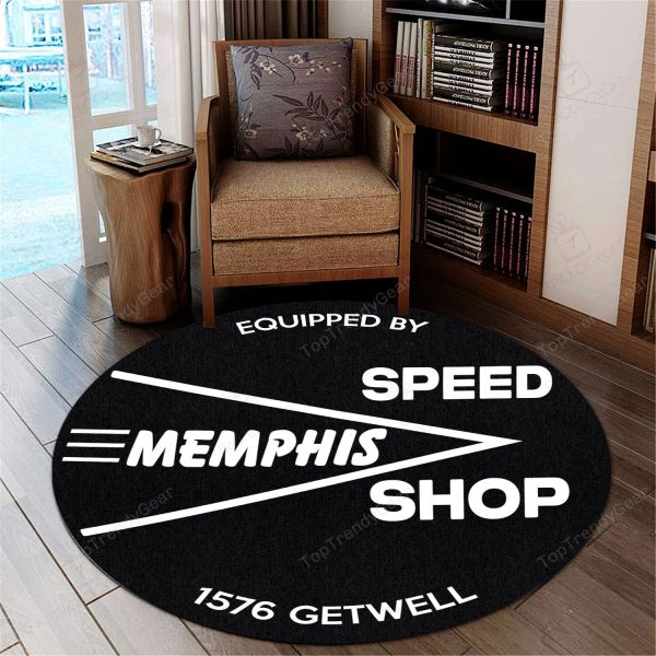 Memphis Speed Shop Round Mat Round Floor Mat Room Rugs Carpet Outdoor Rug Washable Rugs - Image 2