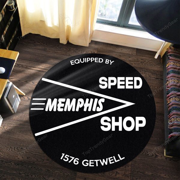 Memphis Speed Shop Round Mat Round Floor Mat Room Rugs Carpet Outdoor Rug Washable Rugs - Image 3